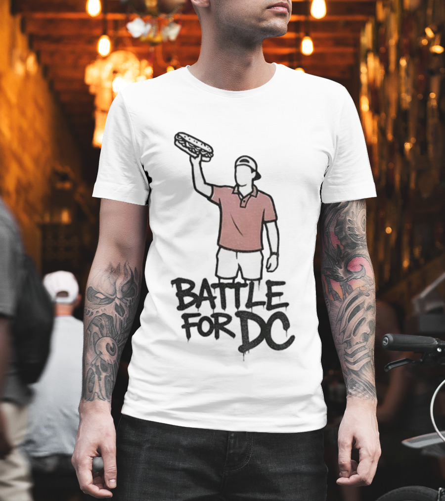 Sandwich Guy Battle For DC Anti Trump Graphic Tee T-Shirt