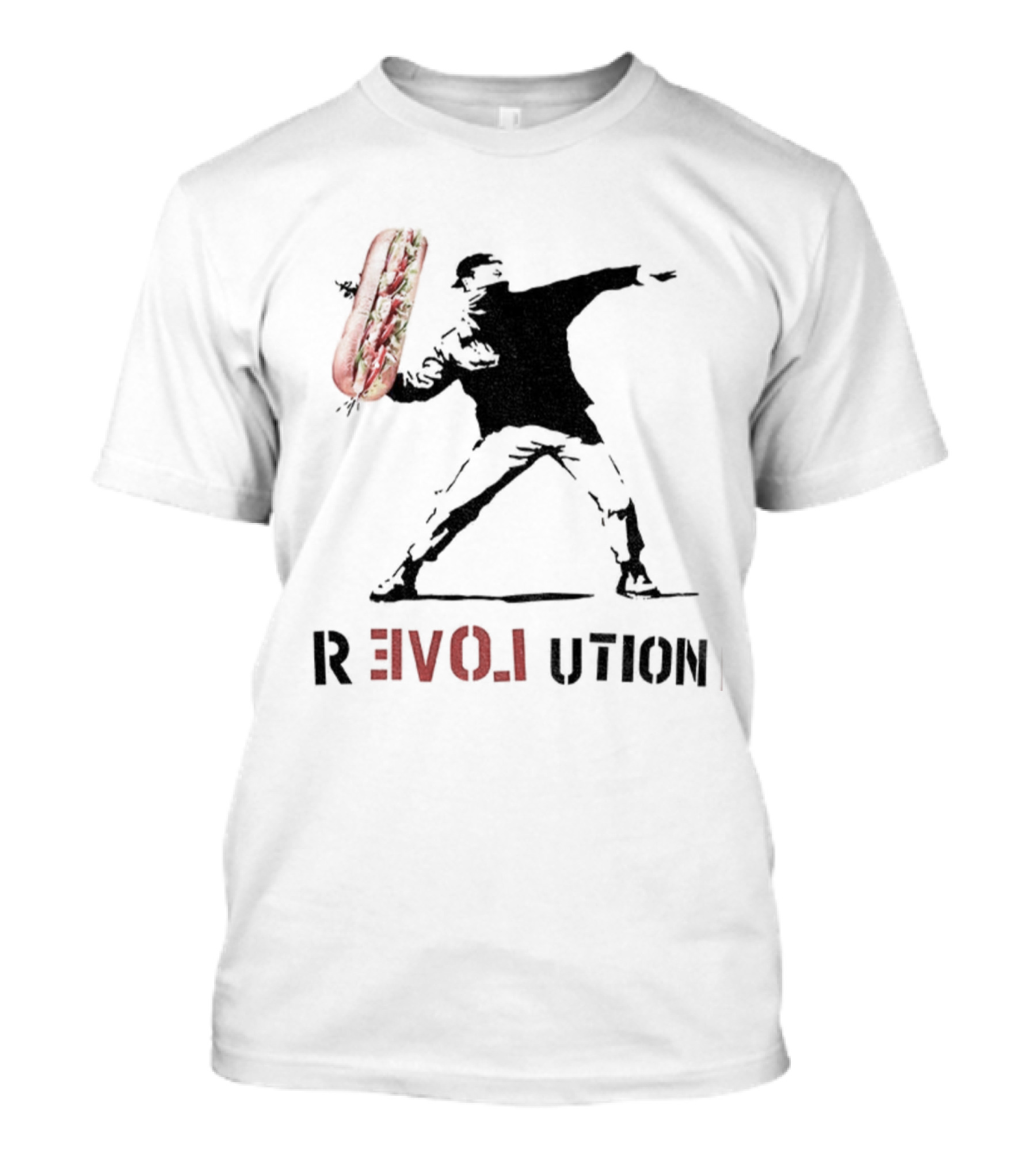 Revolutionary Sandwich Thrower Parody T-Shirt