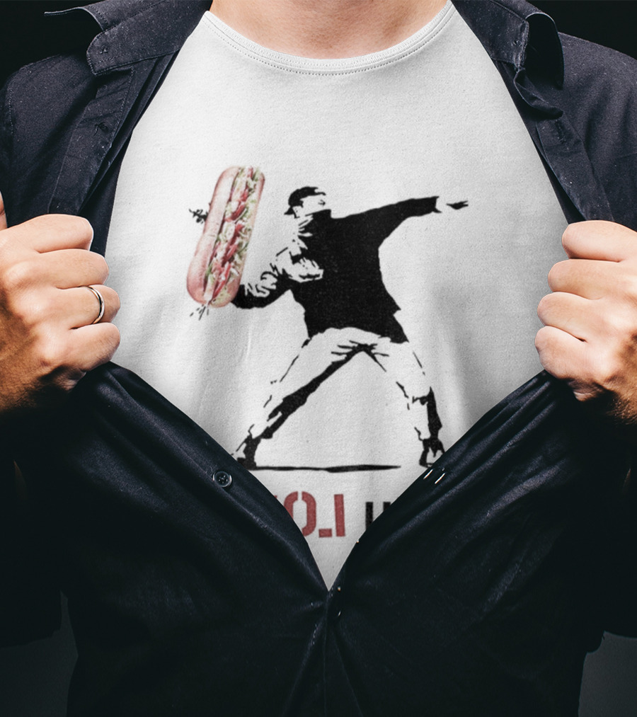 Revolutionary Sandwich Thrower Parody T-Shirt