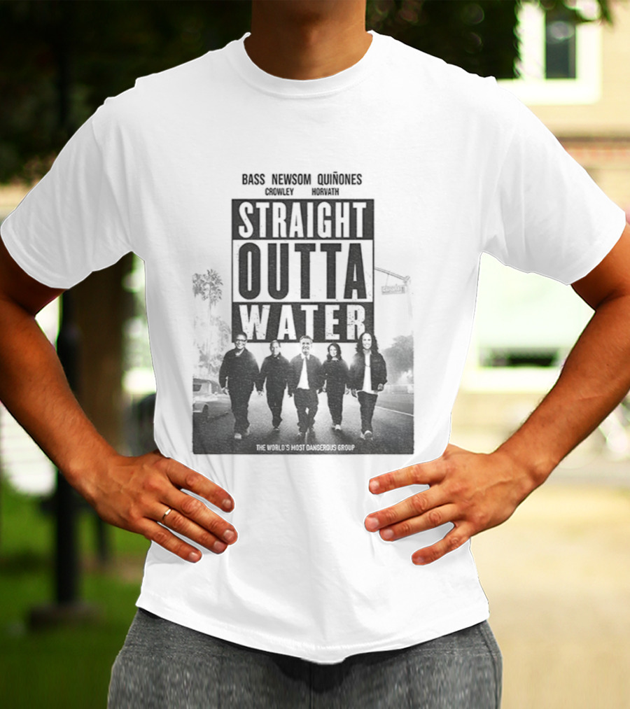 Straight Outta Water Bass Newsom Quinones Crowley Horvath T-Shirt