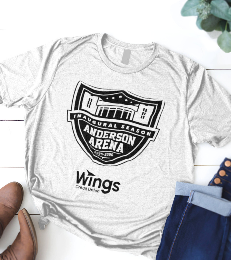 Wings Credit Union Anderson Arena Inaugural Season 2025 2026 T-Shirt