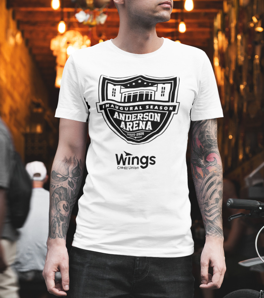 Wings Credit Union Anderson Arena Inaugural Season 2025 2026 T-Shirt