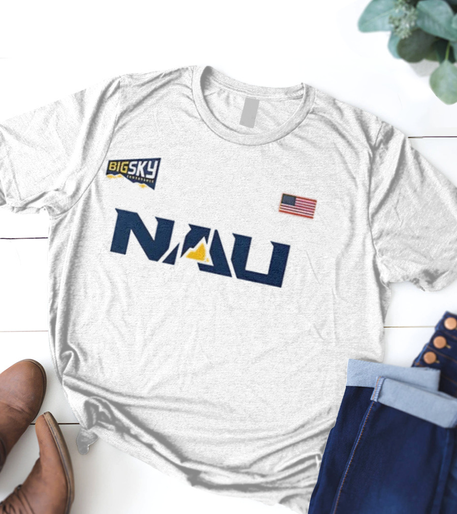 2025 Homecoming NAU Football Big Sky Conference American Flag T-Shirt