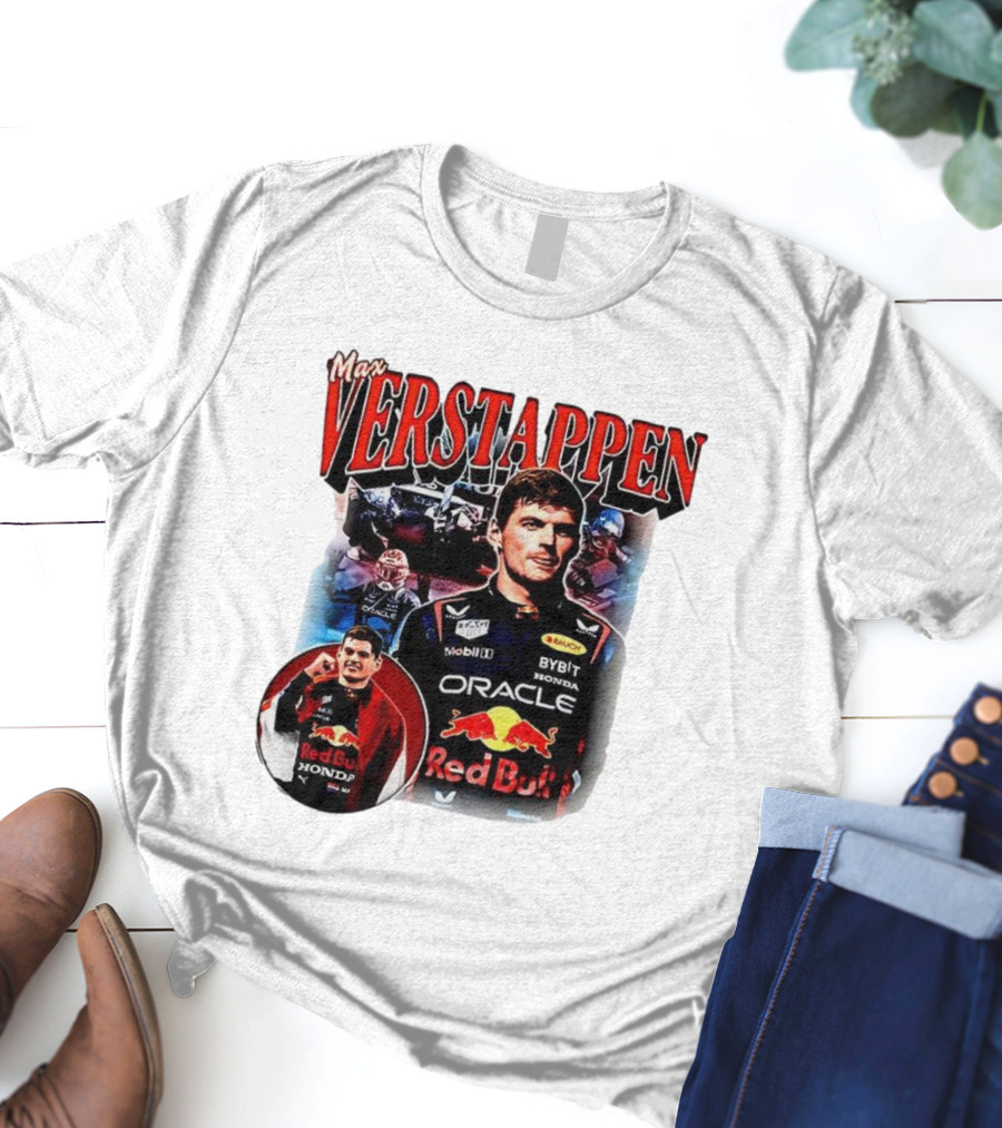 Max Verstappen Red Bull Racing Oracle Honda Mobil1 Bybit T-Shirt