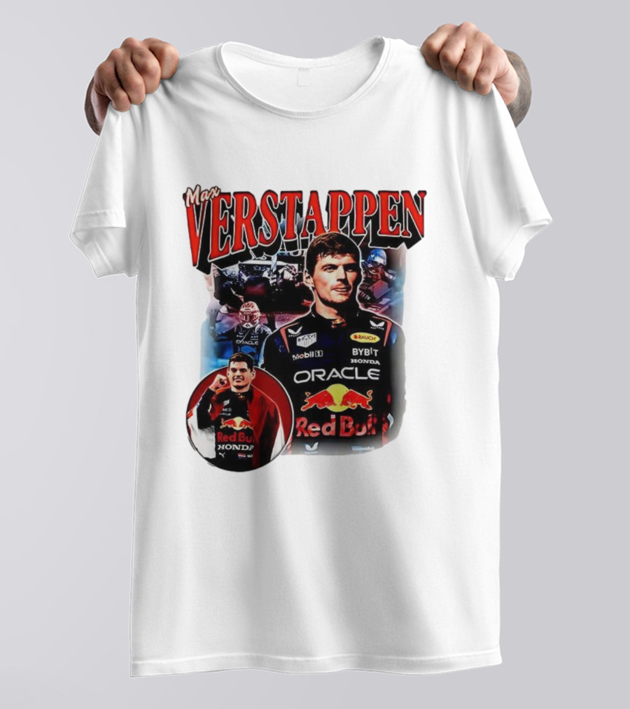 Max Verstappen Red Bull Racing Oracle Honda Mobil1 Bybit T-Shirt