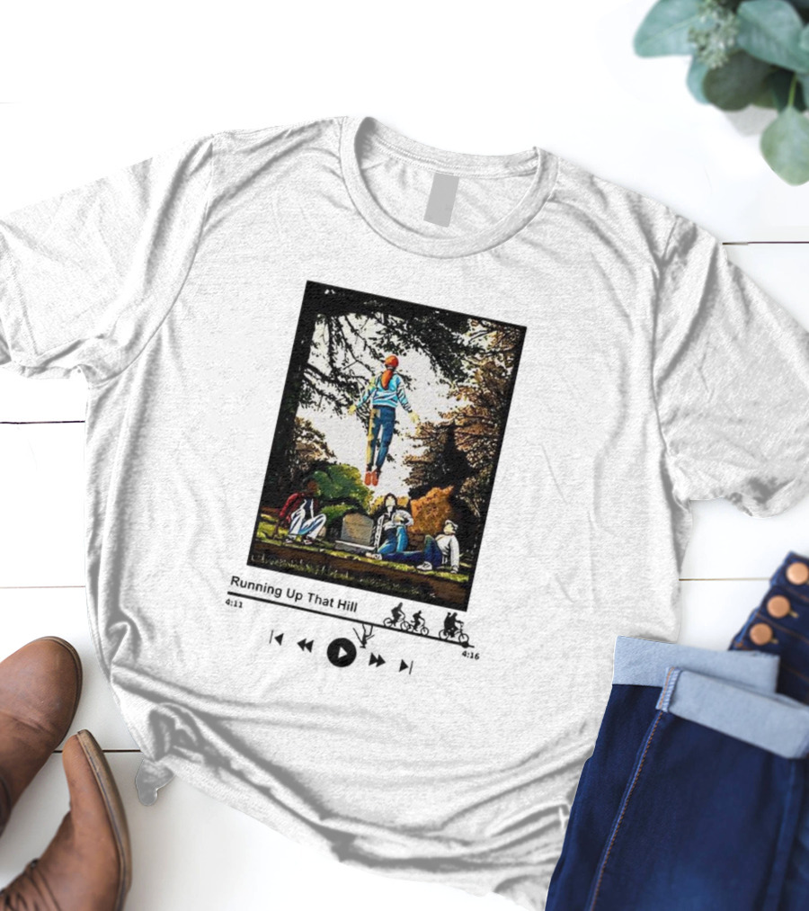 Max Mayfield Stranger Things Running Up That Hill Music Player Interface Scene T-Shirt