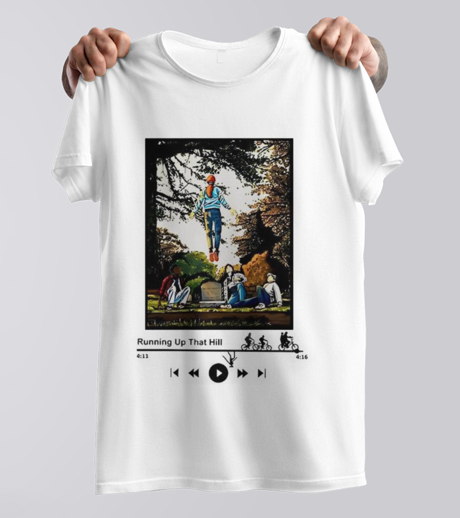 Max Mayfield Stranger Things Running Up That Hill Music Player Interface Scene T-Shirt