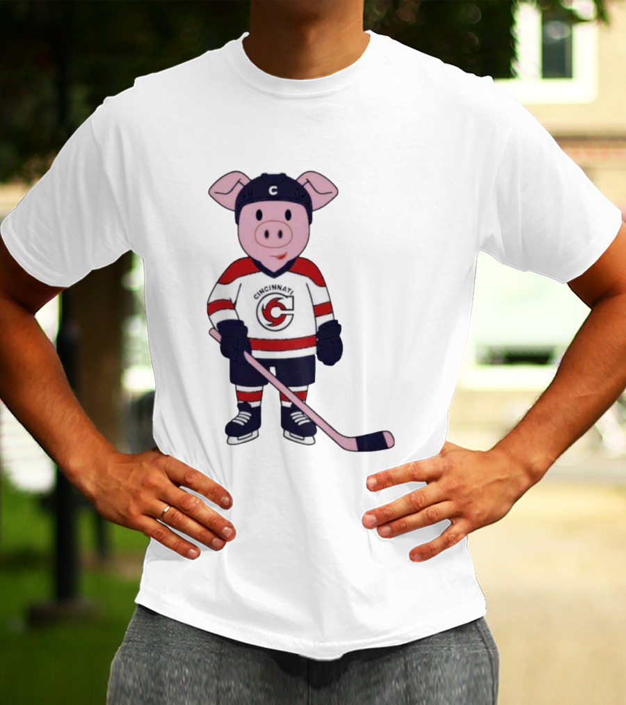 Mom Dad Choppy Puck Chop Kids Mascot Cincinnati Hockey T-Shirt
