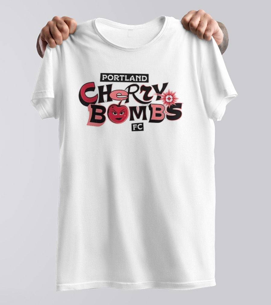 Portland Cherry Bombs FC Pink 2025 Soccer Team Merchandise T-Shirt