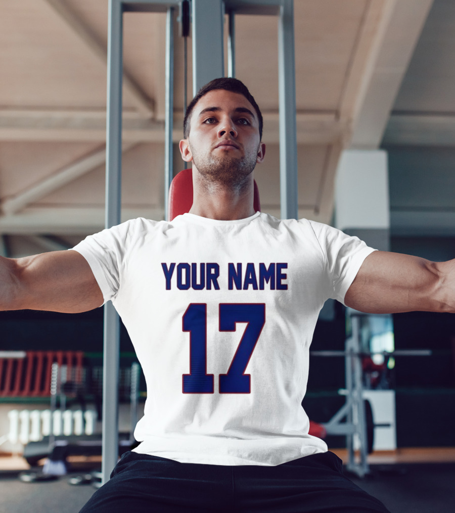 New York Giants Your Name 17 Old School Fits 2025 Football T-Shirt