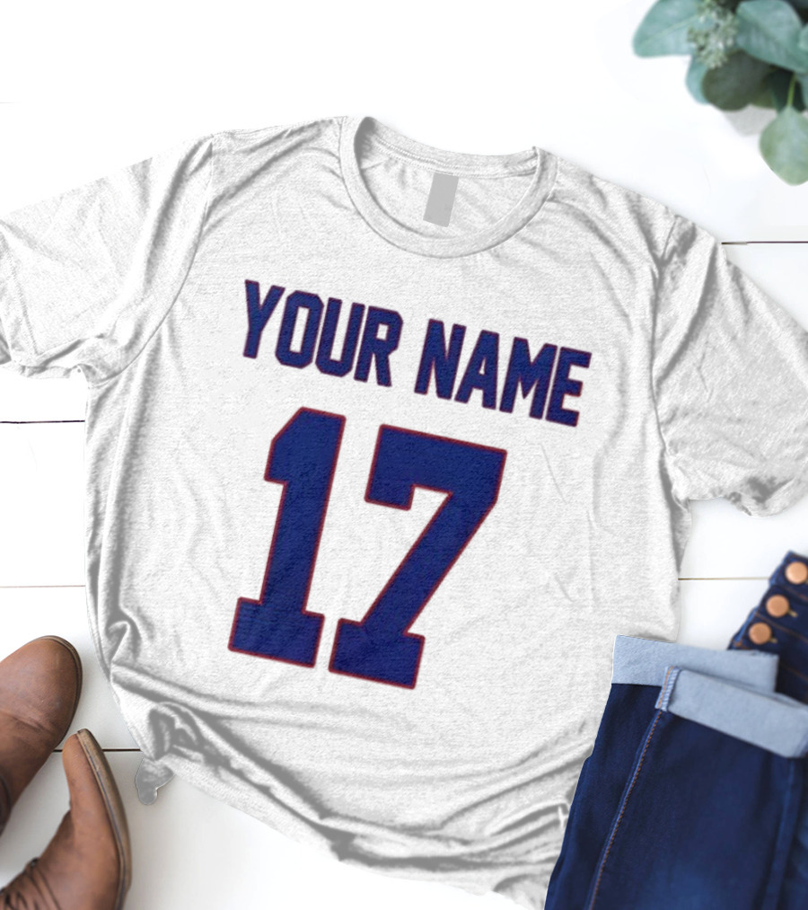 New York Giants Your Name 17 Old School Fits 2025 Football T-Shirt