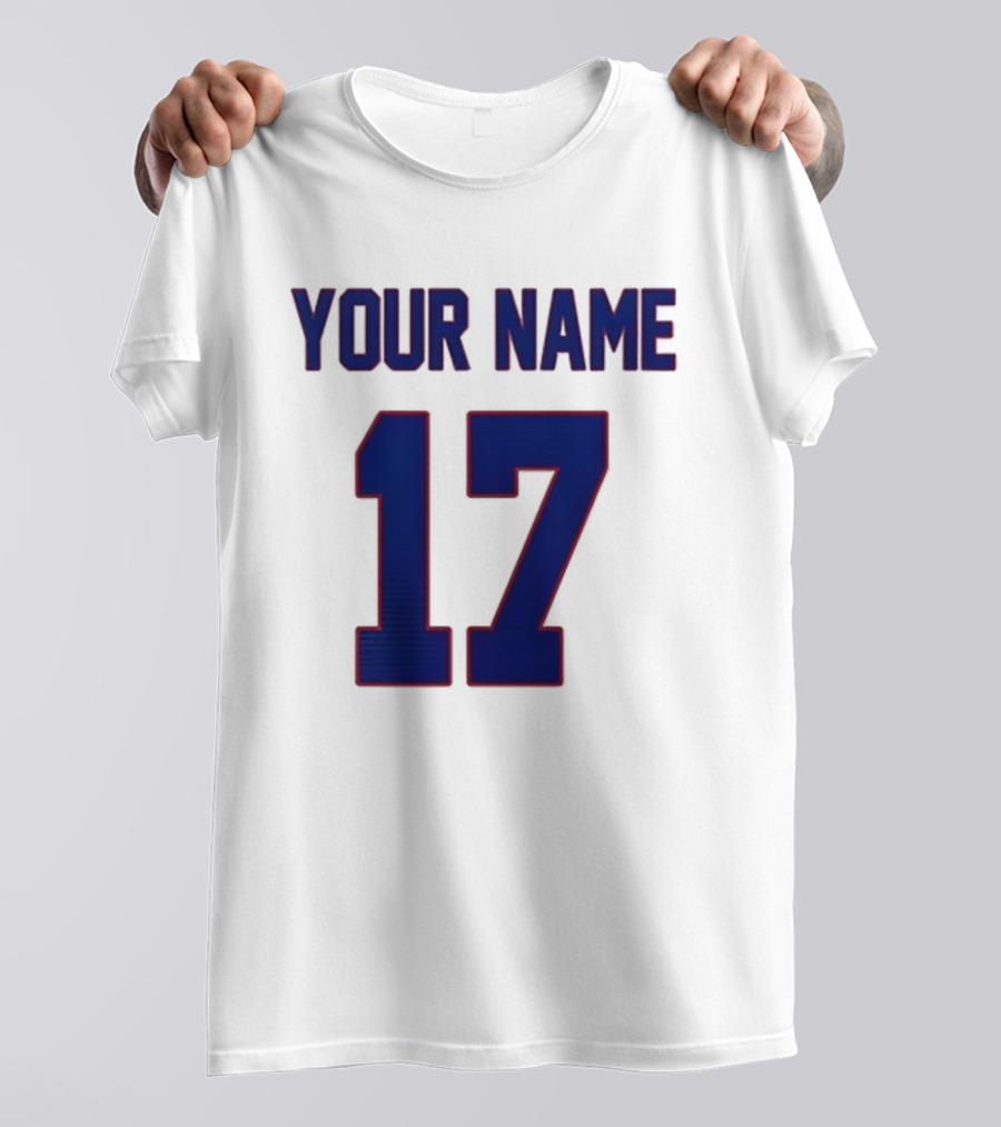 New York Giants Your Name 17 Old School Fits 2025 Football T-Shirt