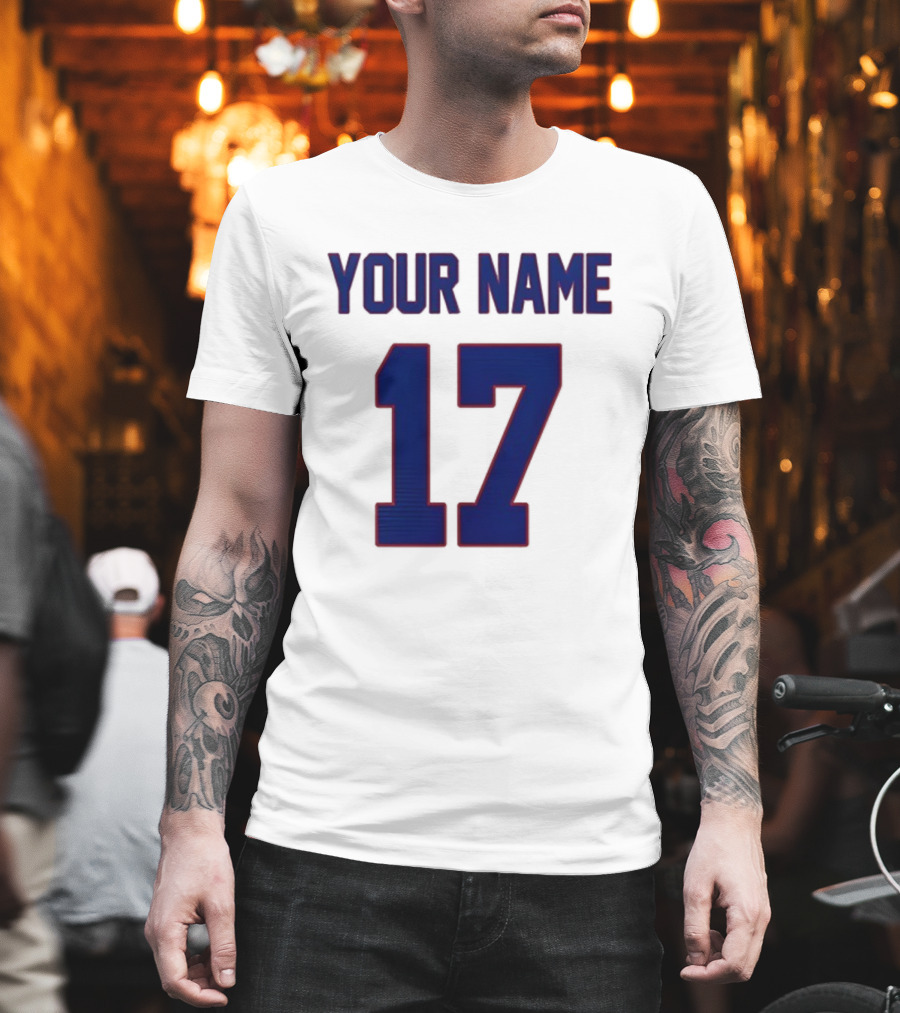 New York Giants Your Name 17 Old School Fits 2025 Football T-Shirt