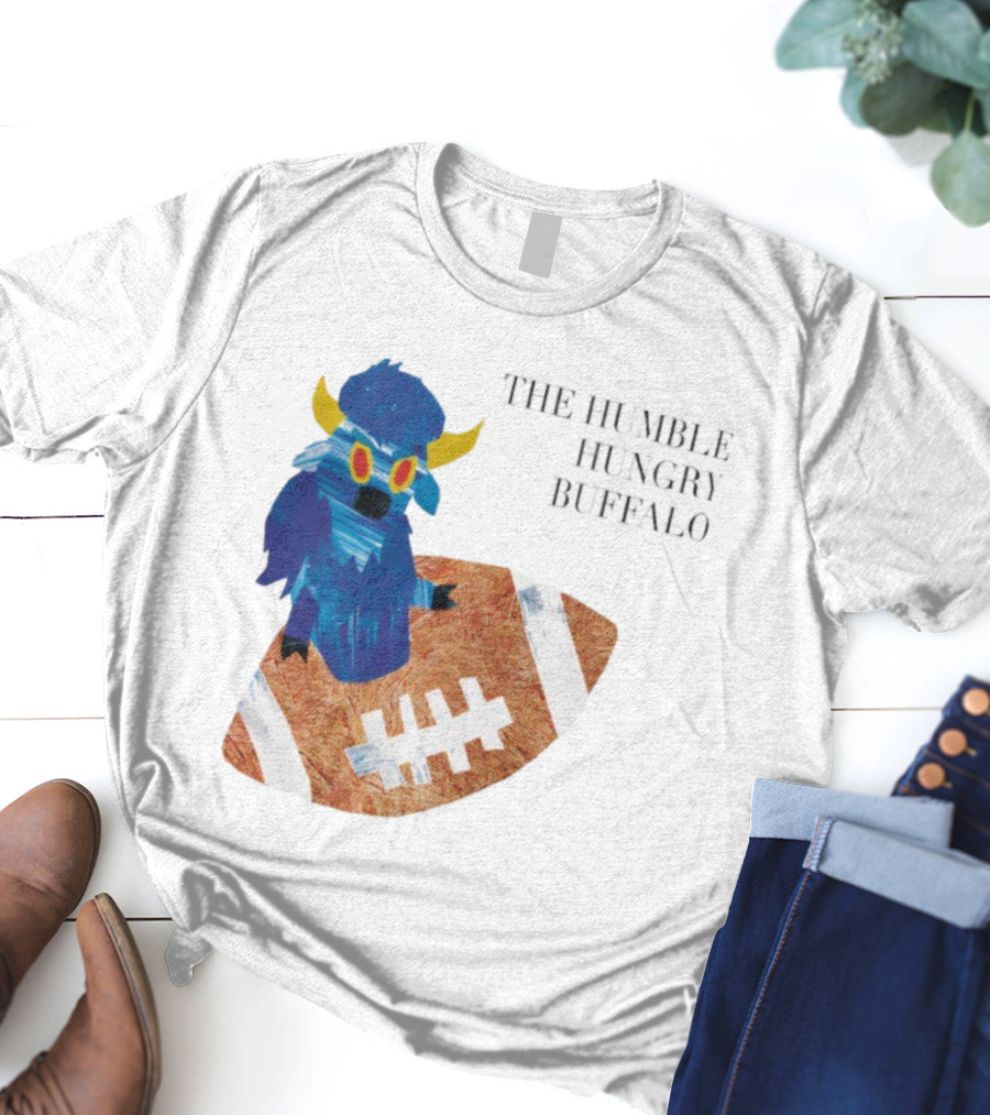 The Humble Hungry Buffalo Riding A Football T-Shirt