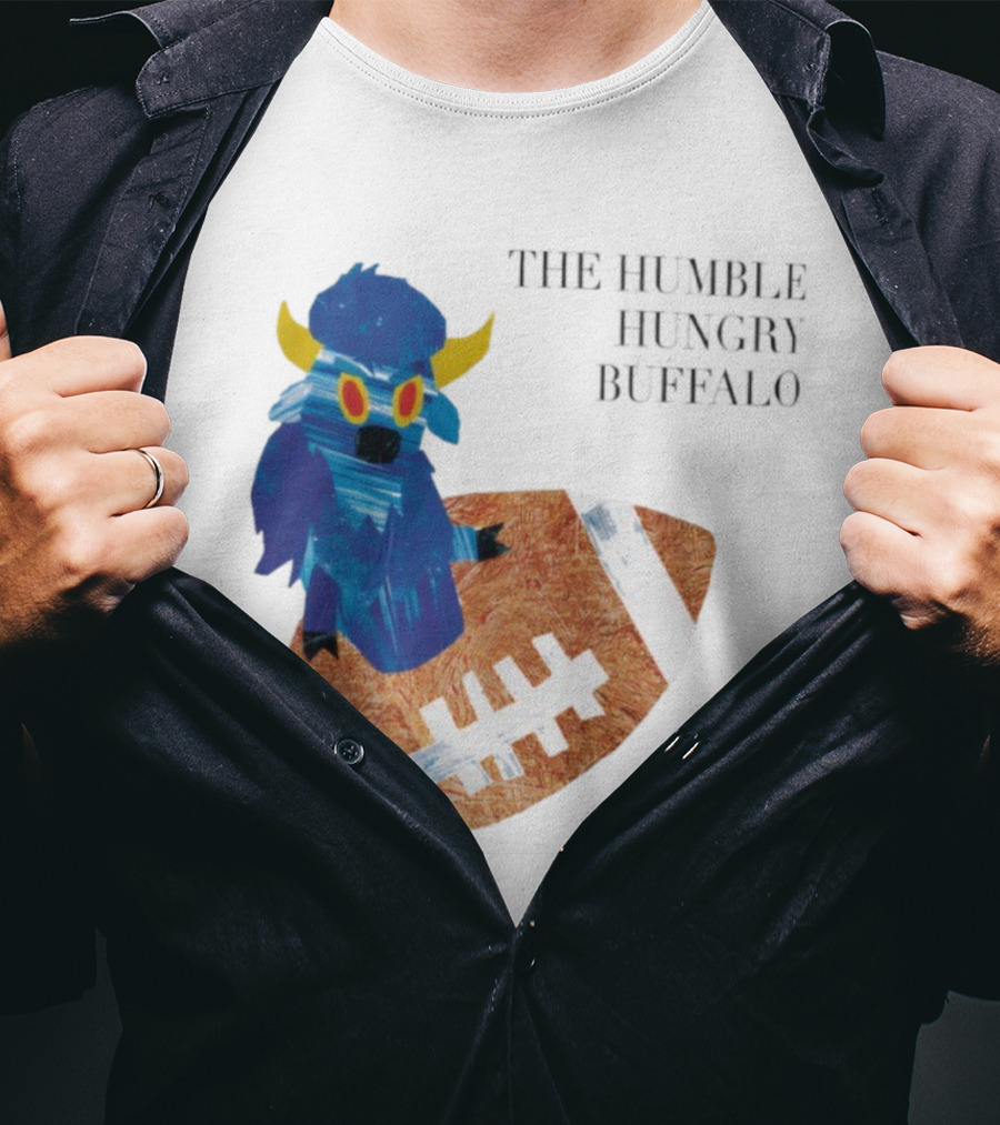 The Humble Hungry Buffalo Riding A Football T-Shirt
