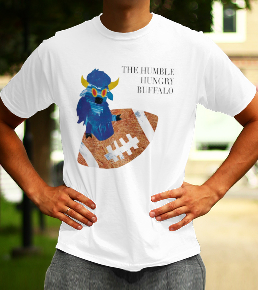 The Humble Hungry Buffalo Riding A Football T-Shirt