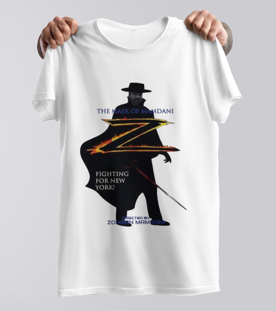 The Mask Of Mamdani Fighting For New York Directed By Zohran Mamdani T-Shirt