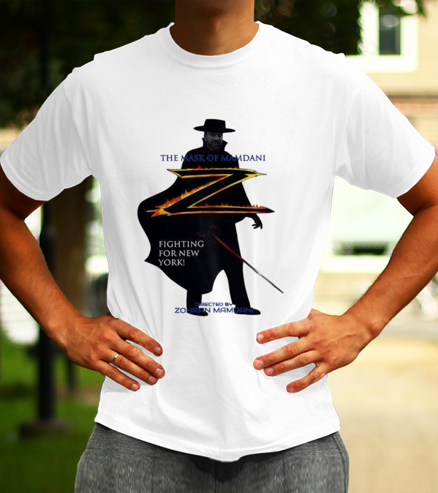 The Mask Of Mamdani Fighting For New York Directed By Zohran Mamdani T-Shirt