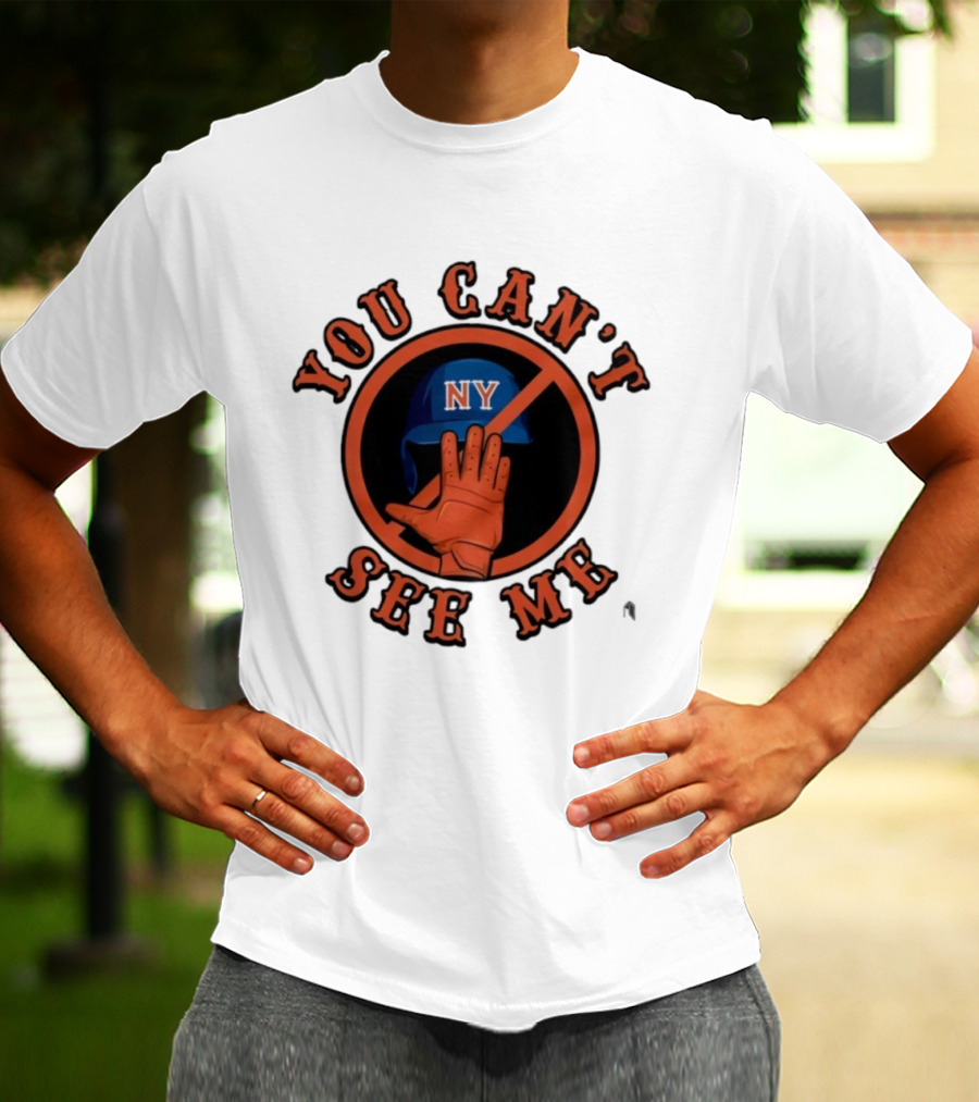 You Can’t See Me NY Mets Baseball Glove & Hand Gesture T-Shirt