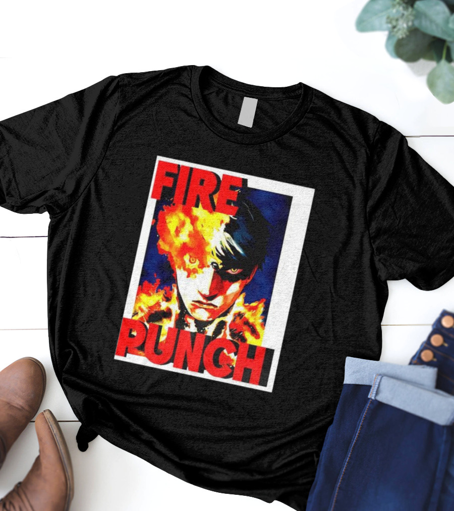 FIRE PUNCH Agni Burning Half Face Manga T-Shirt
