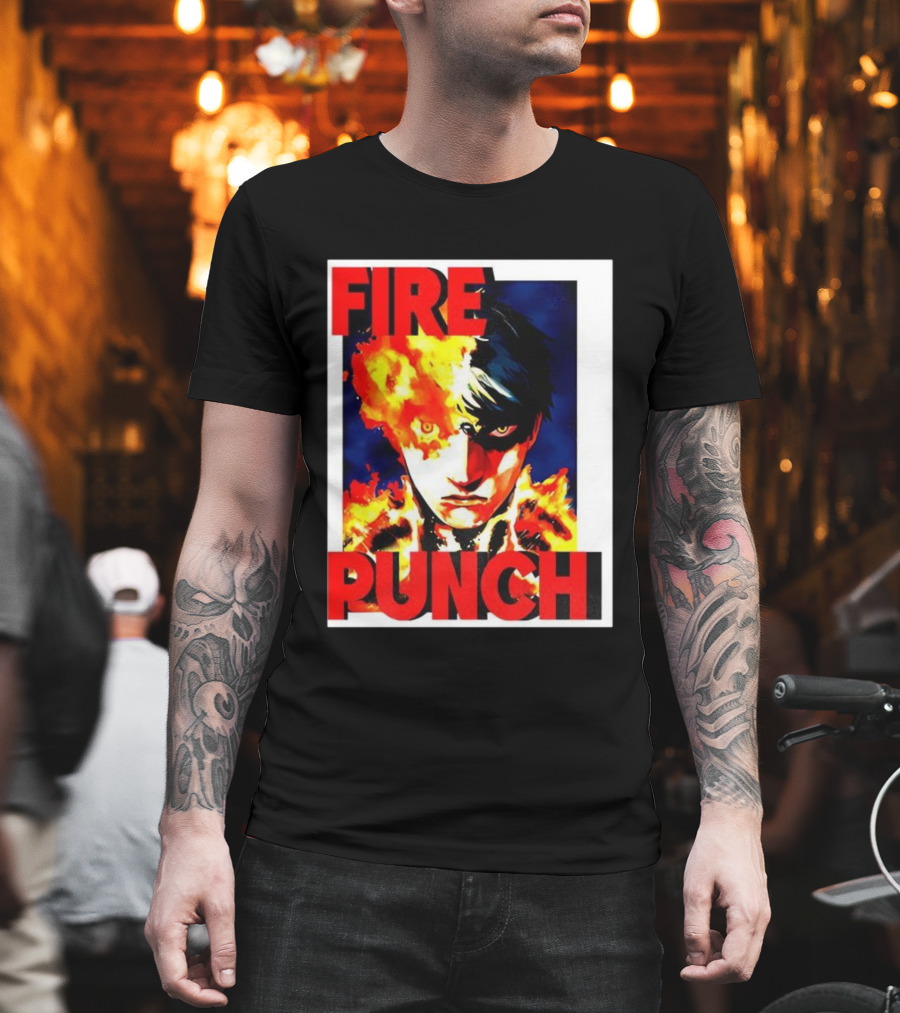 FIRE PUNCH Agni Burning Half Face Manga T-Shirt