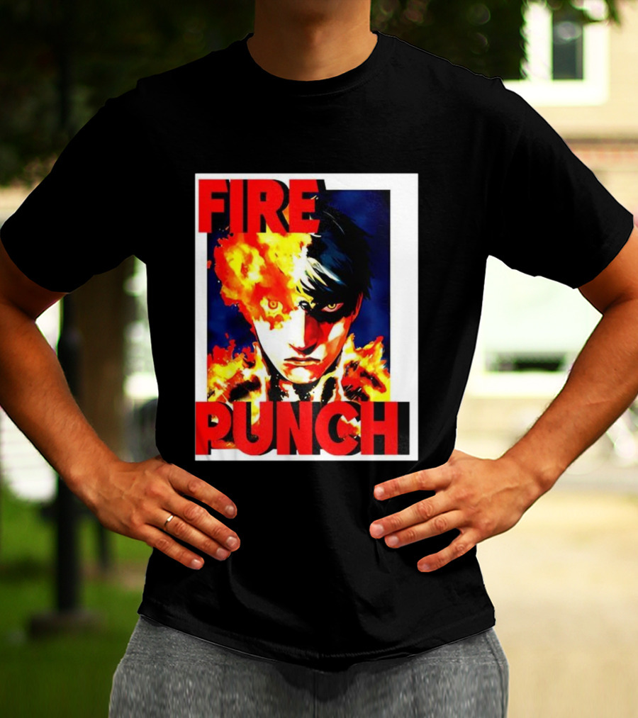 FIRE PUNCH Agni Burning Half Face Manga T-Shirt