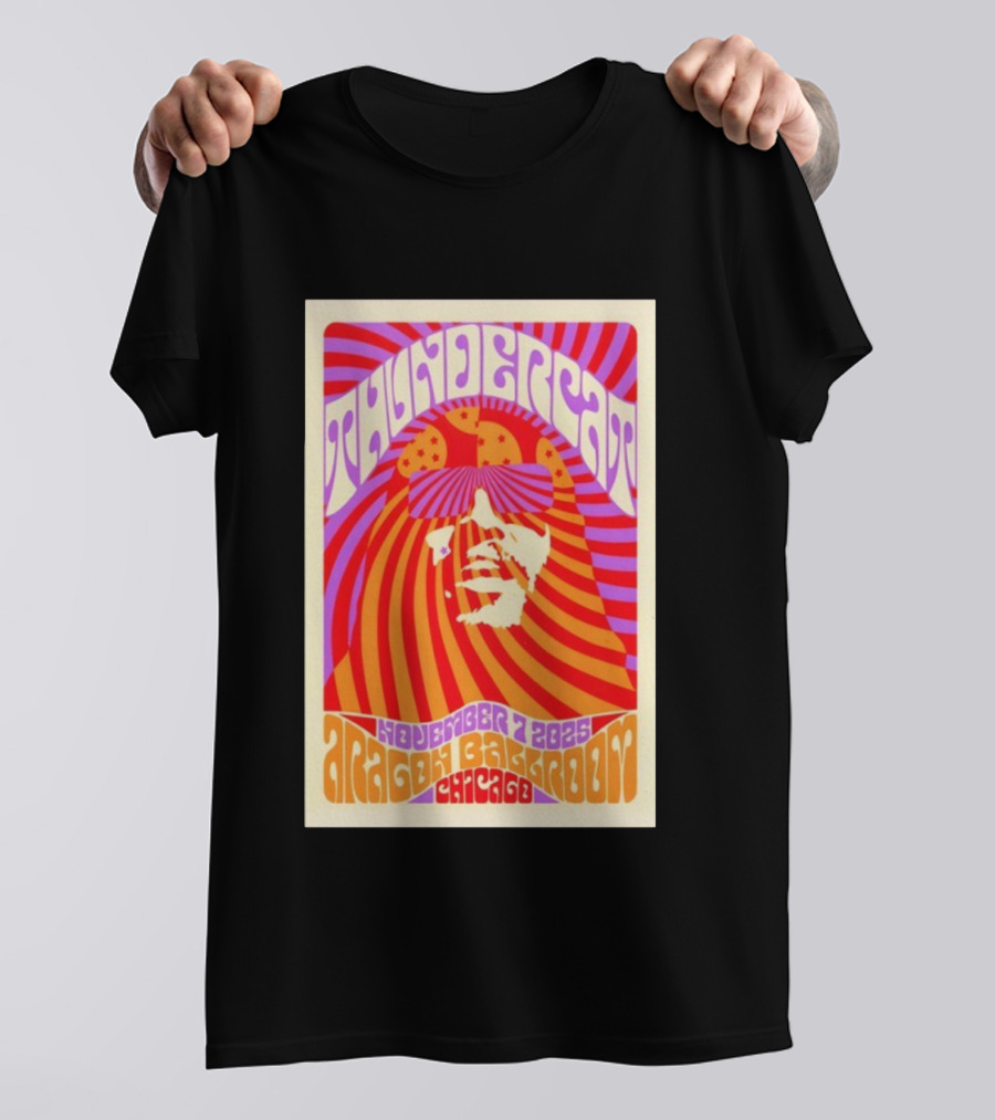 Thundercat November 2025 Aragon Ballroom Chicago Psychedelic Tour T-Shirt