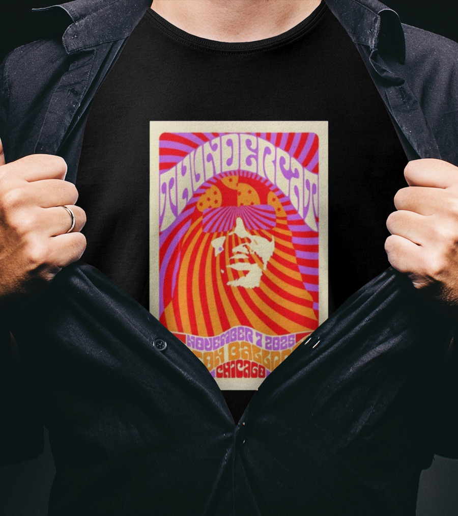 Thundercat November 2025 Aragon Ballroom Chicago Psychedelic Tour T-Shirt