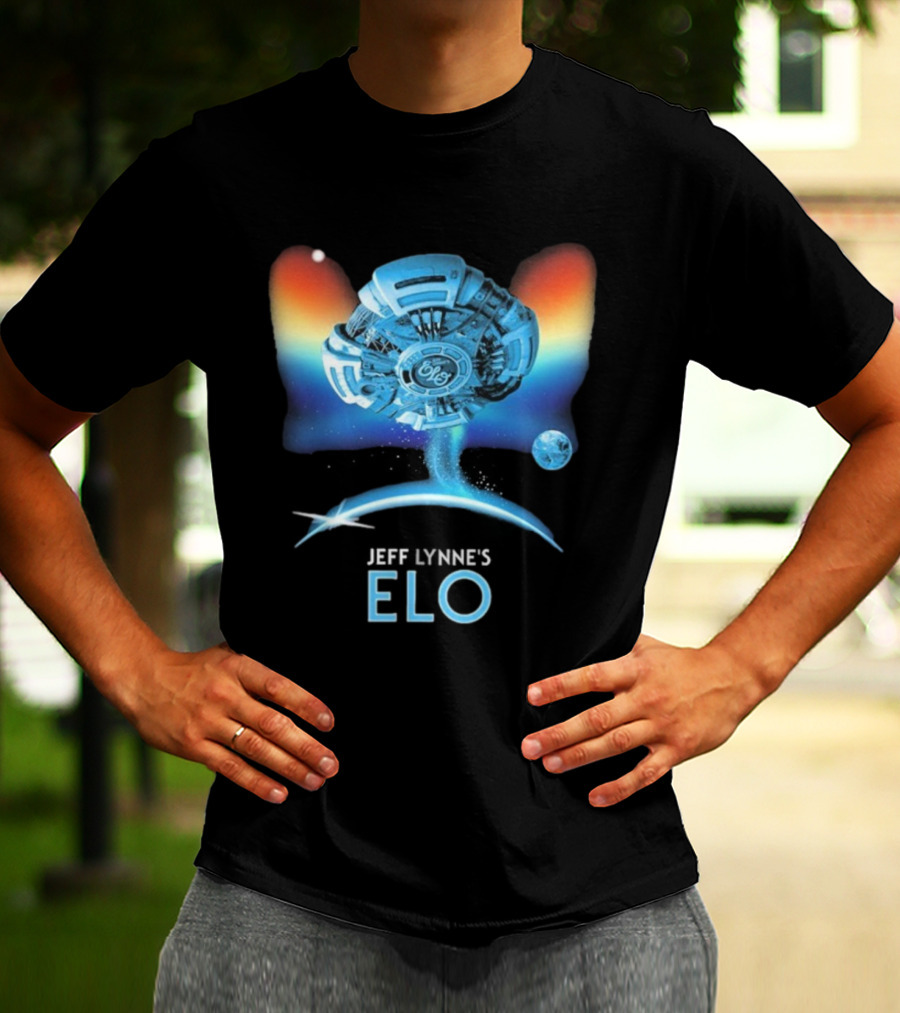 Jeff Lynne’s ELO Spaceship With Rainbow Astral Light T-Shirt