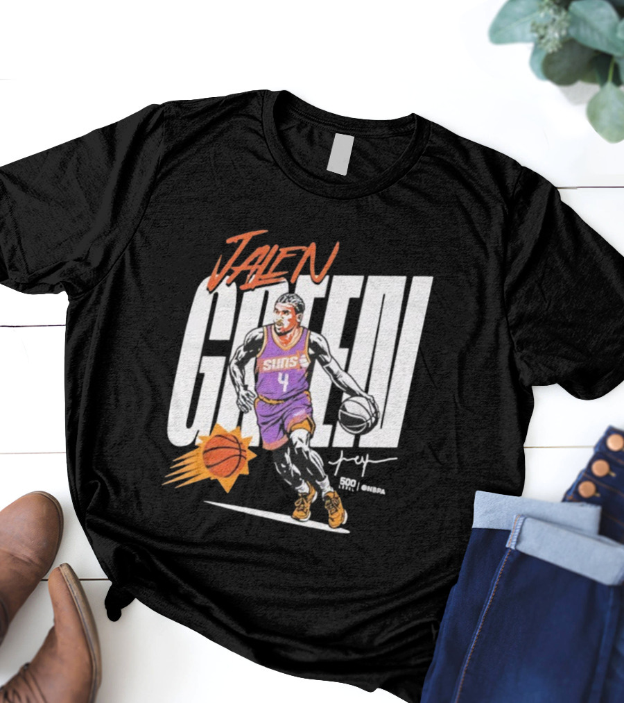 Jalen Green Suns Basketball Vector Number 4 T-Shirt