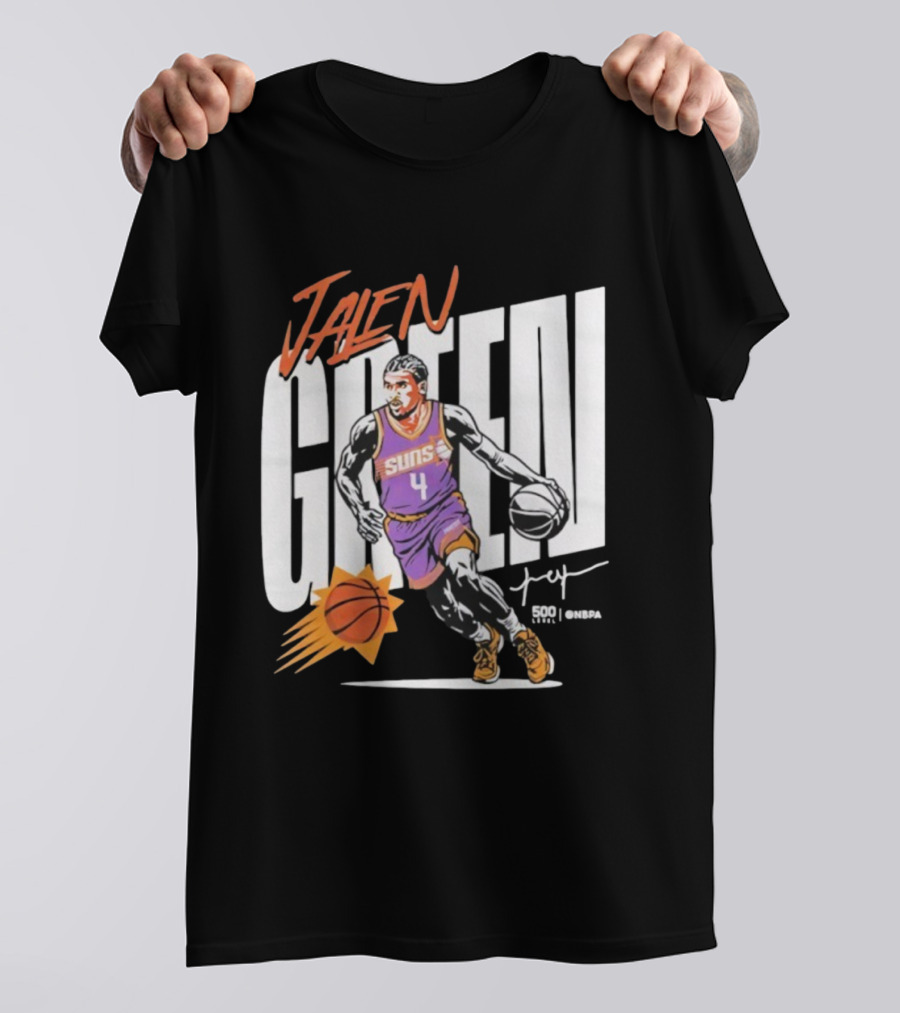 Jalen Green Suns Basketball Vector Number 4 T-Shirt
