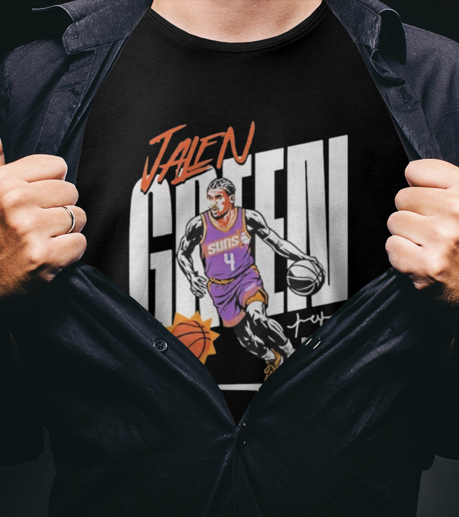 Jalen Green Suns Basketball Vector Number 4 T-Shirt