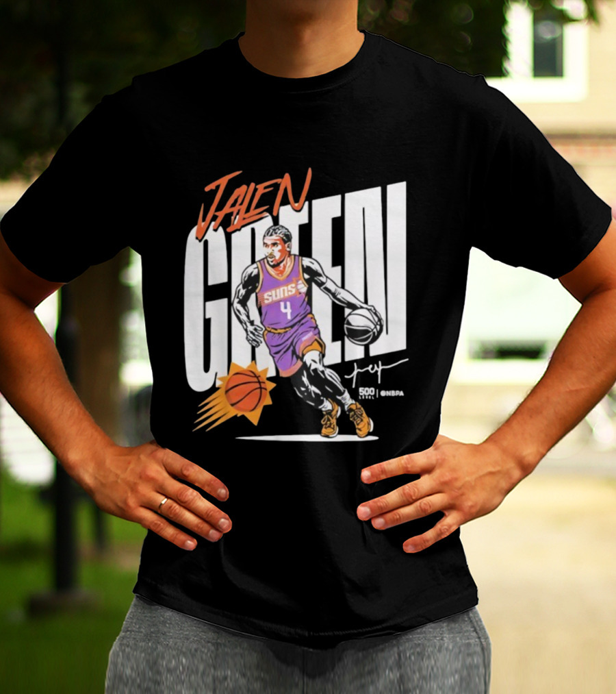 Jalen Green Suns Basketball Vector Number 4 T-Shirt