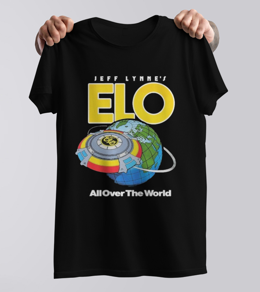 Jeff Lynne's ELO All Over The World Spaceship Globe T-Shirt