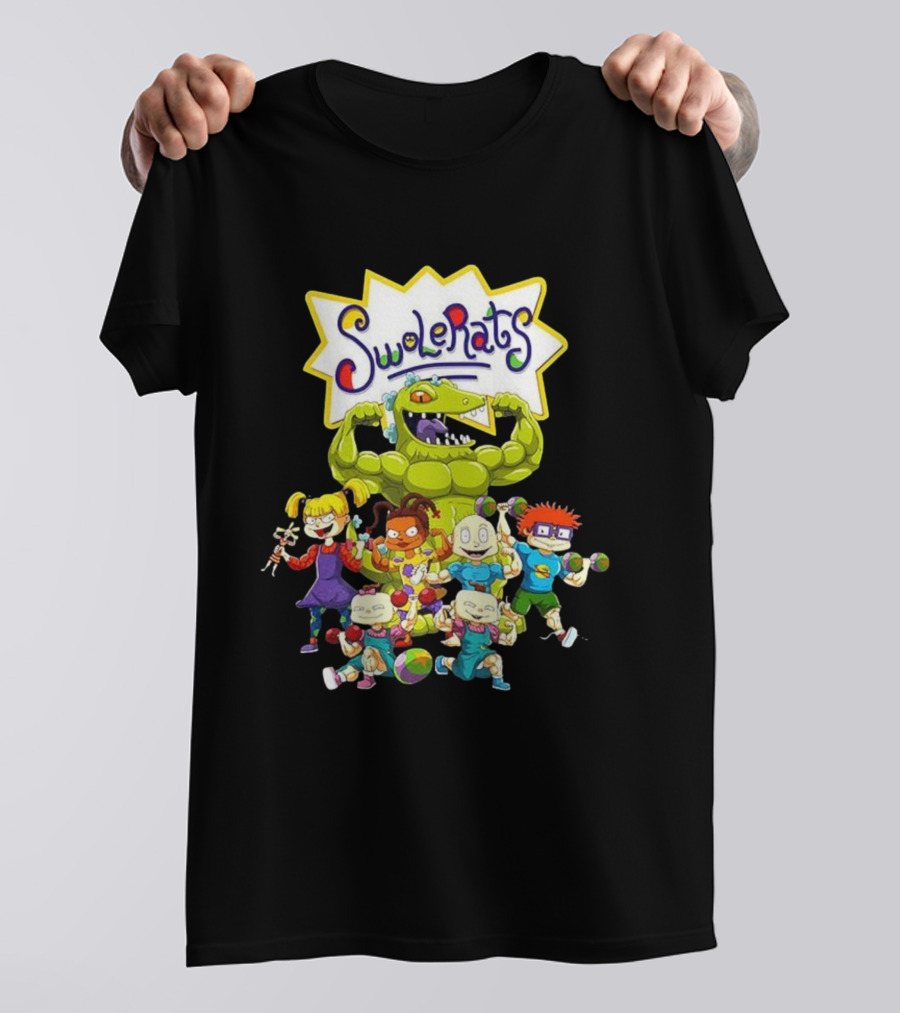 SwoleRats Rugrats Cartoon Gym Fitness Parody T-Shirt