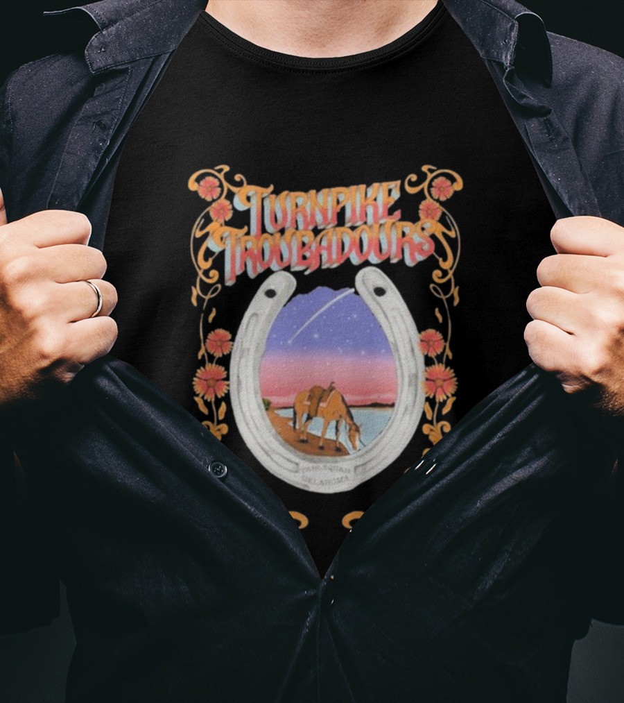 Turnpike Troubadours Washington DC Nov 7 2025 Horseshoe Oklahoma Sunset Scene T-Shirt