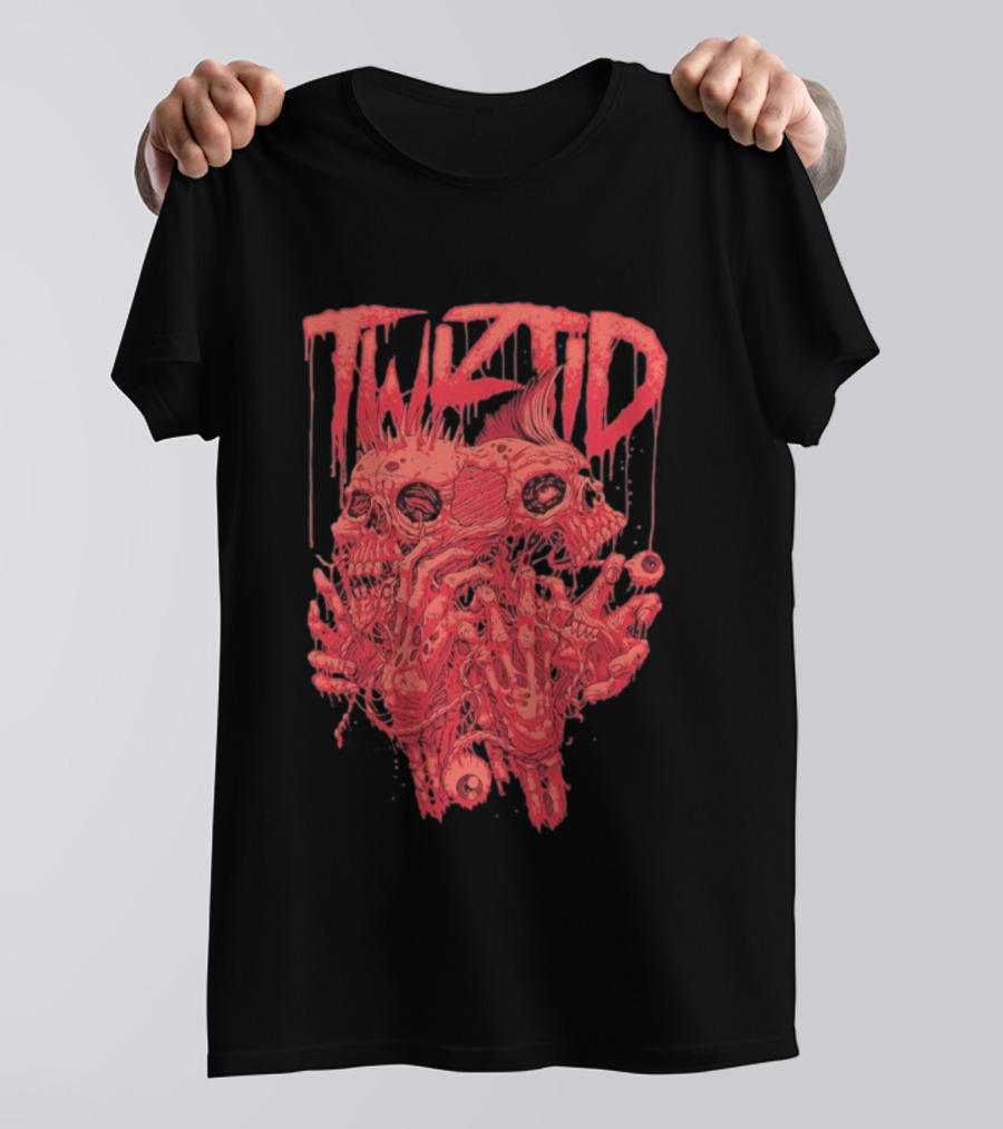 Twiztid Skeletons Bloody Dripping Skull Twiztid T-Shirt