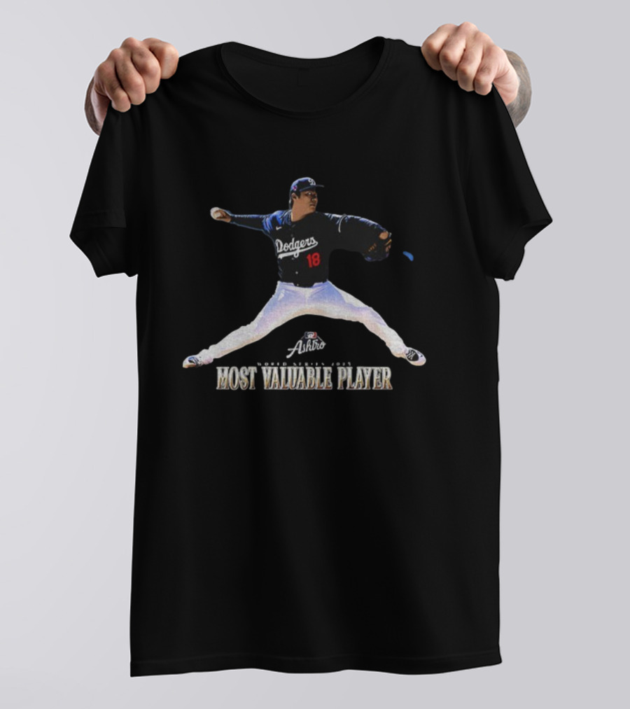 Yoshinobu Yamamoto 18 Dodgers Most Valuable Player MLB 2025 World Series T-Shirt