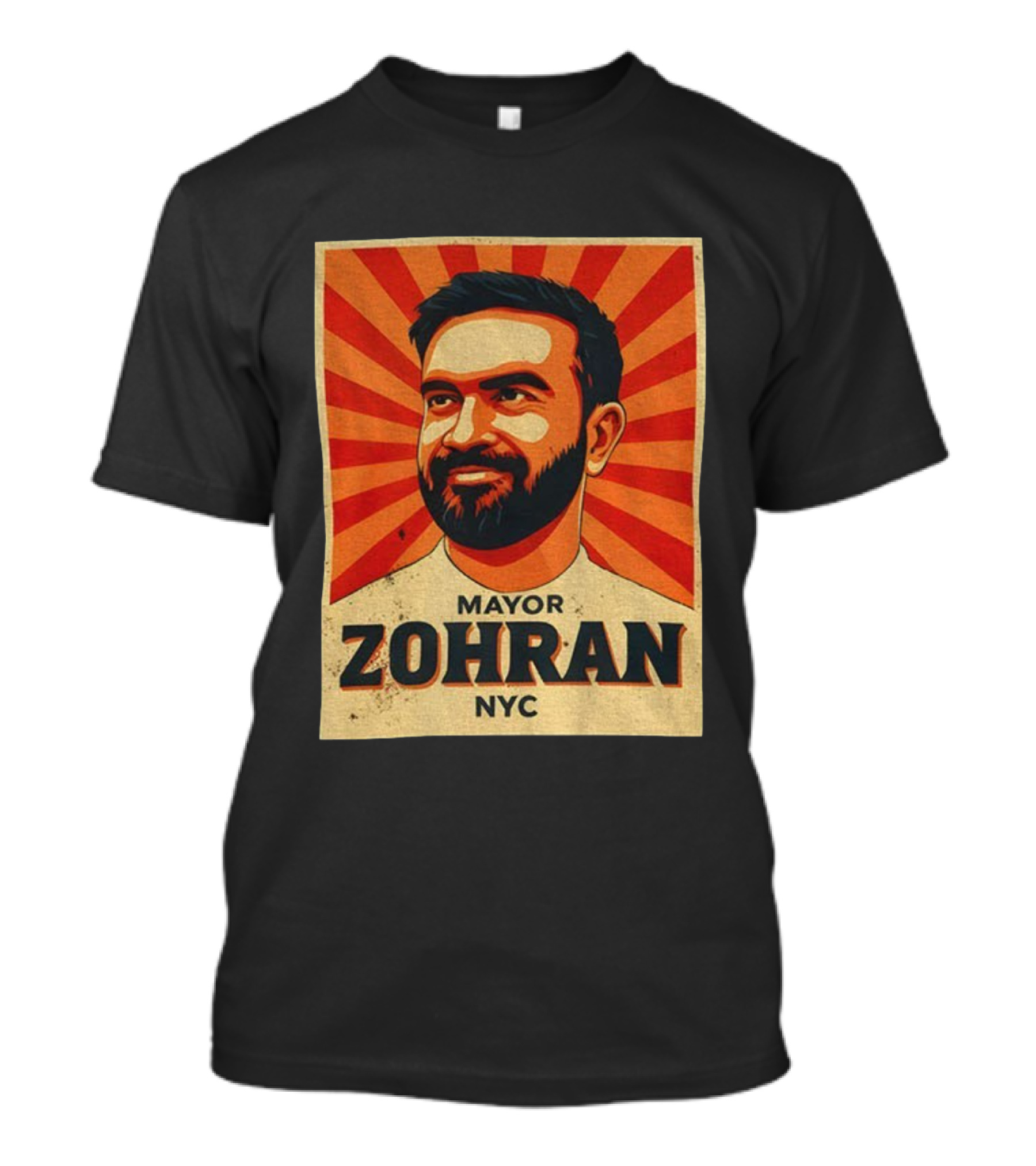 MAYOR ZOHRAN NYC Vintage Political Campaign Retro Style T-Shirt