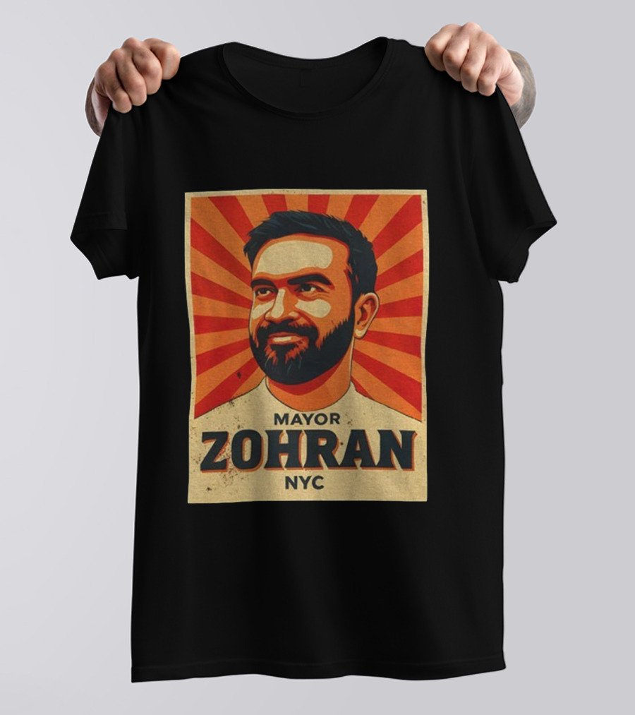 MAYOR ZOHRAN NYC Vintage Political Campaign Retro Style T-Shirt