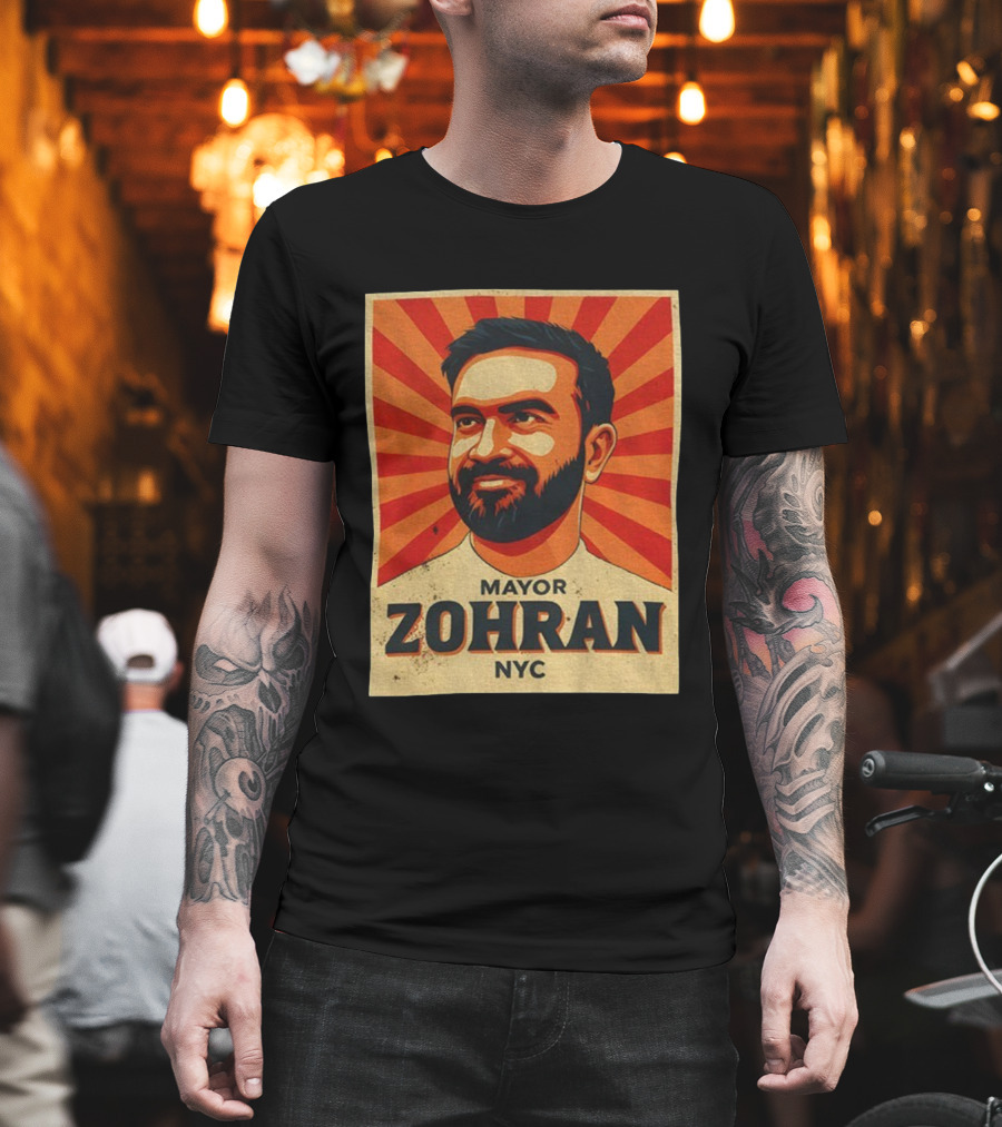 MAYOR ZOHRAN NYC Vintage Political Campaign Retro Style T-Shirt