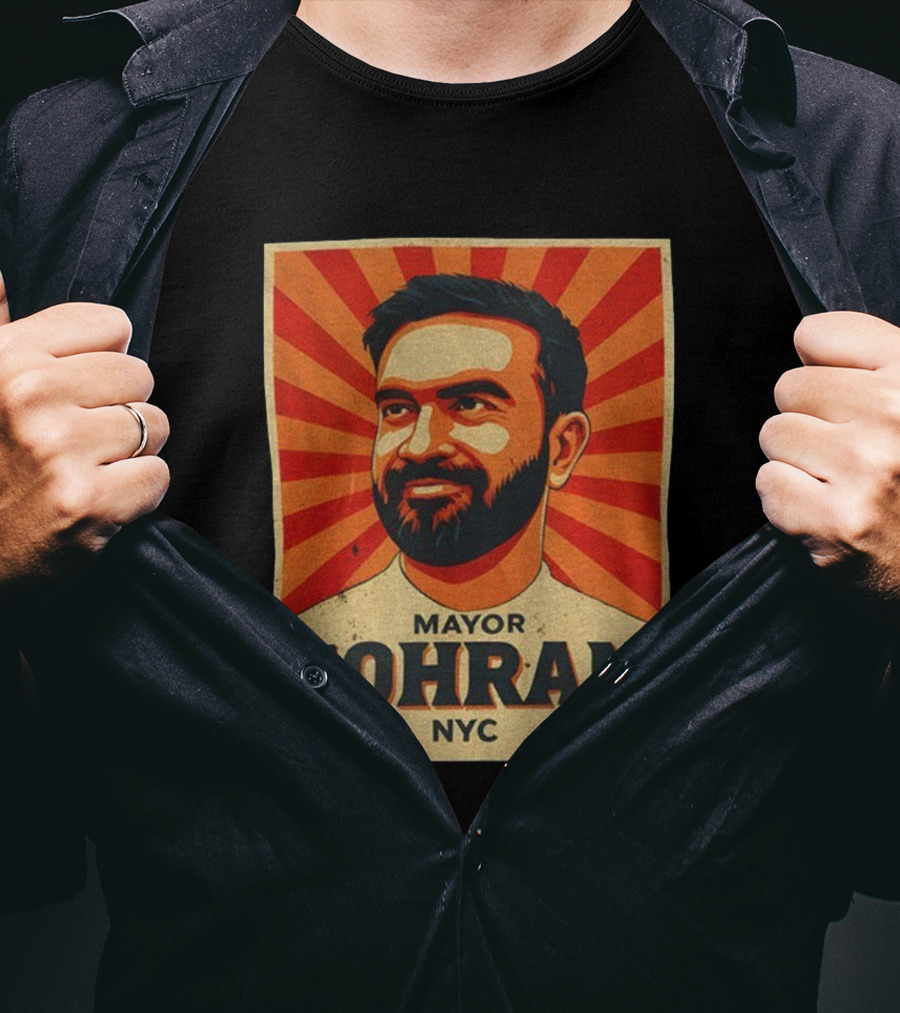 MAYOR ZOHRAN NYC Vintage Political Campaign Retro Style T-Shirt