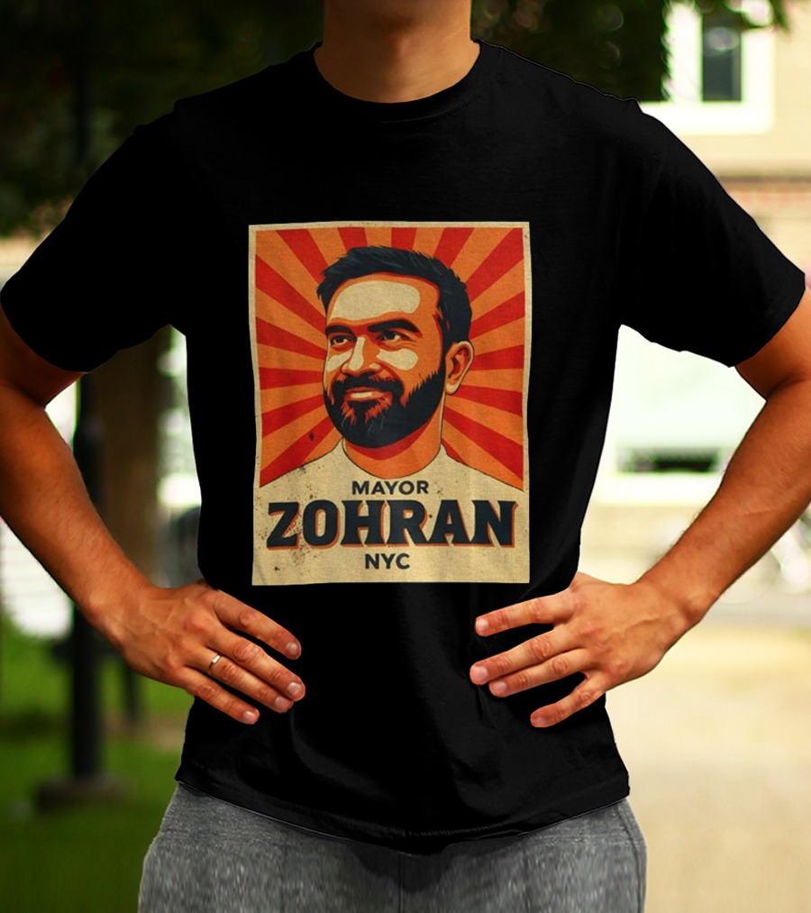 MAYOR ZOHRAN NYC Vintage Political Campaign Retro Style T-Shirt