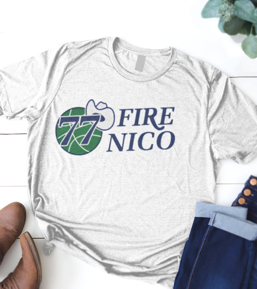 Fire Nico 77 Basketball Cowboy Hat T-Shirt