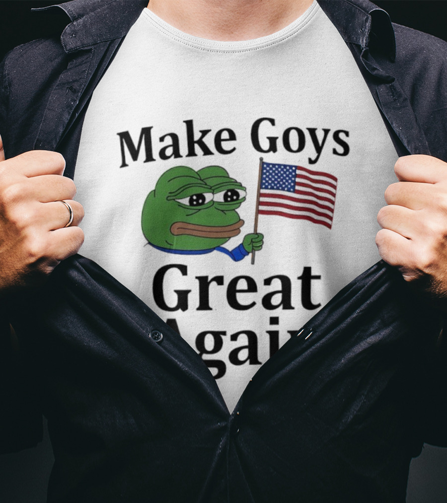US Flag Pepe Meme Make Goys Great Again T-Shirt