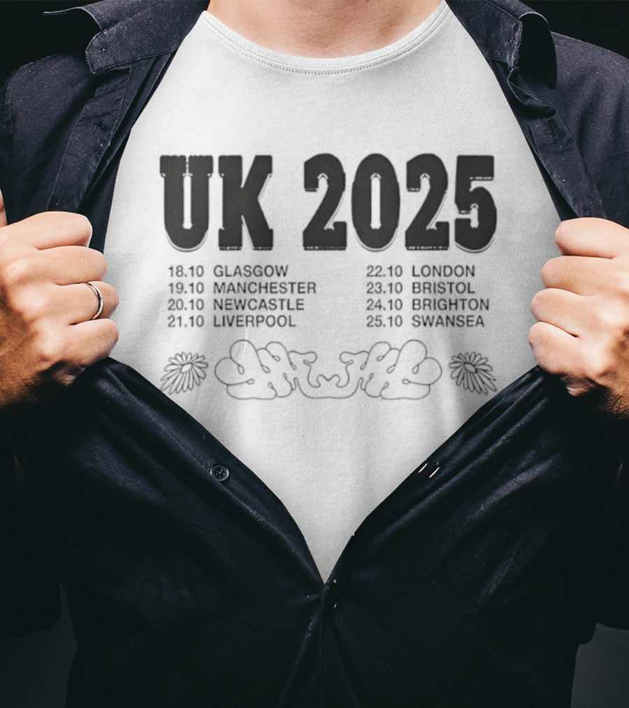 Higher Power UK Tour 2025 Glasgow Manchester Newcastle Liverpool London Bristol Brighton Swansea T-Shirt