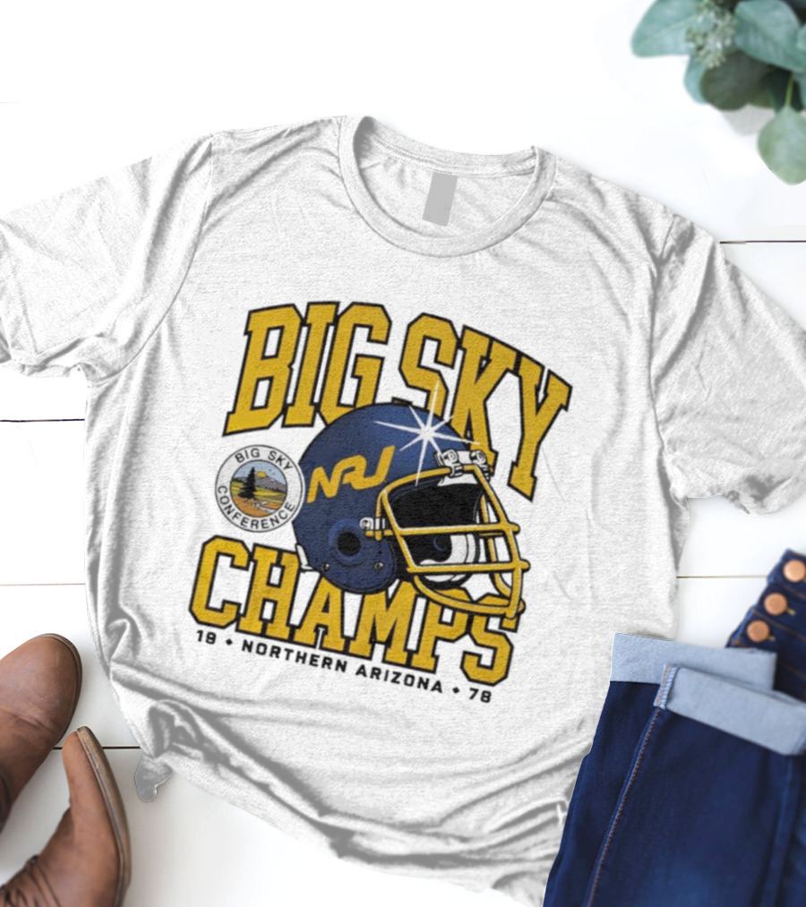 Big Sky Champs 1978 Northern Arizona NAU Football Conference Victory T-Shirt