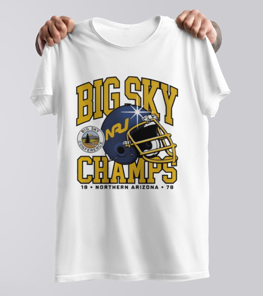 Big Sky Champs 1978 Northern Arizona NAU Football Conference Victory T-Shirt