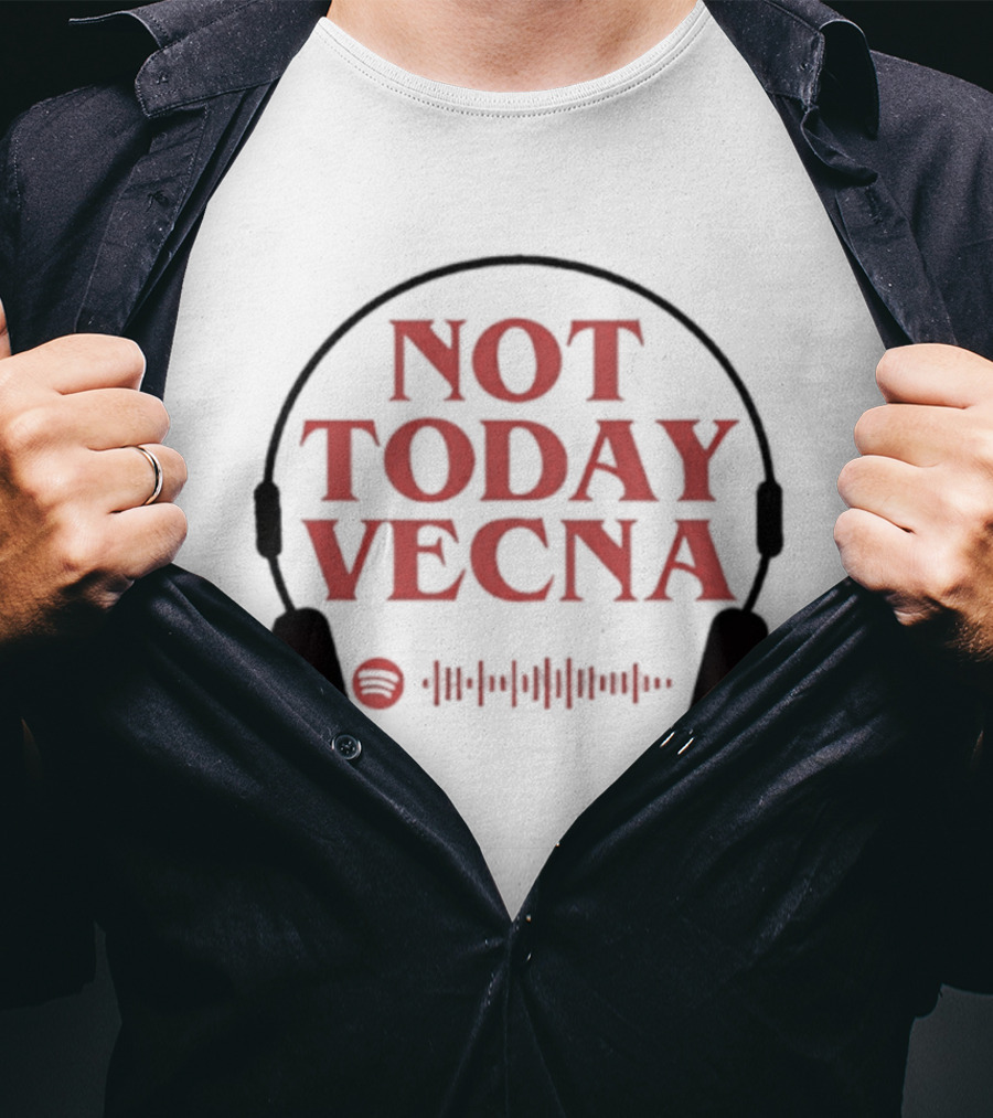 Not Today Vecna Stranger Things Headphones Waveform T-Shirt