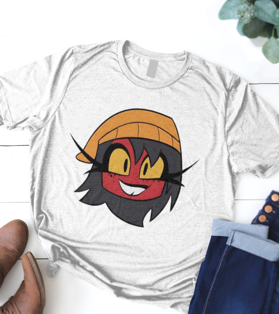 Unhappy Campers Millierd Red-Faced Character With Orange Hat And Yellow Eyes T-Shirt